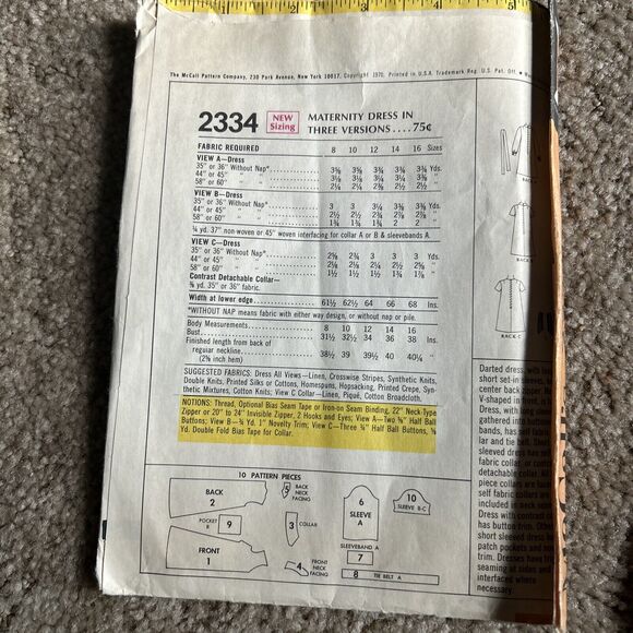 Vintage Lot Of 6 -1960s/1970s Simplicity Women’s Sewing Patterns & Cloth World - Picture 8 of 14